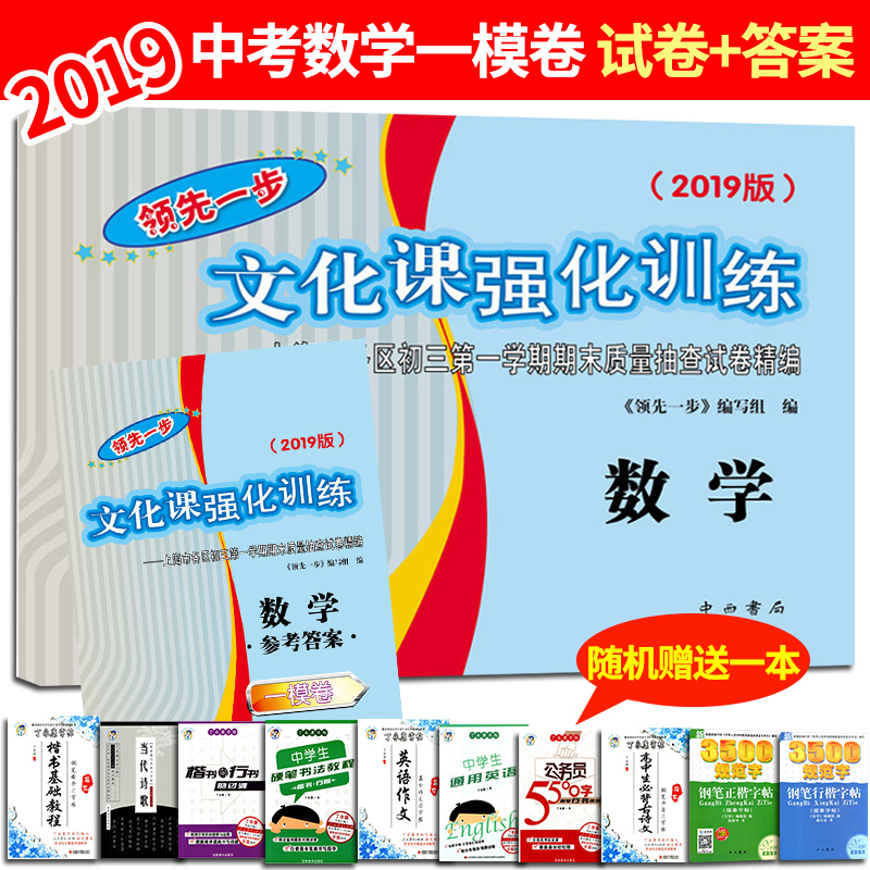 现货 2019数学一模卷 上海中考一模卷数学 试卷+参考答案 领先一步文化课强化训练 上海市各区初三第一学期期末质量抽查试卷精编