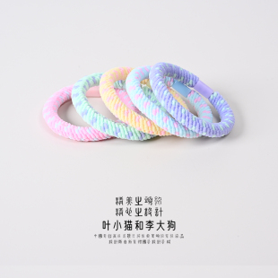 彩色加粗头绳发饰高弹力橡皮筋超耐用简约发绳气质彩色女孩发圈