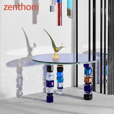 Reflections Copenhagen 彩色水晶玻璃手工切割茶几咖啡桌边桌