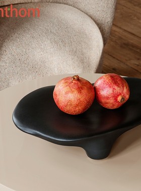 zenthom/Ferm LIVING ESCA粗陶石器日式侘寂风果盘置物盘北欧简约