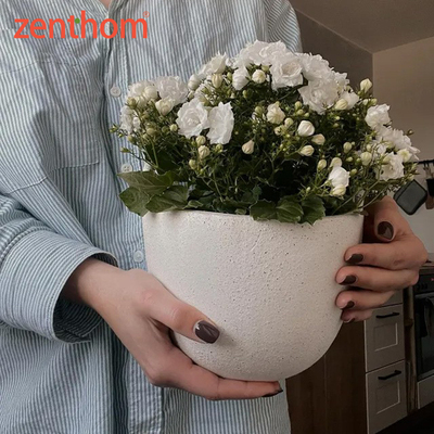 zenthom/Ferm LIVING Speckle室内陶瓷素色花盆