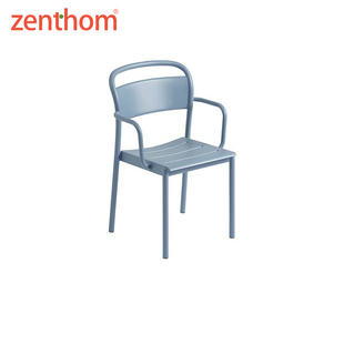 STEEL户外室外花园金属扶手椅坐垫 LINEAR zenthom Muuto