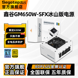 白色金牌全模組ITX臺式 機主機650W電腦電源 SFX冰山版 鑫谷GM650W