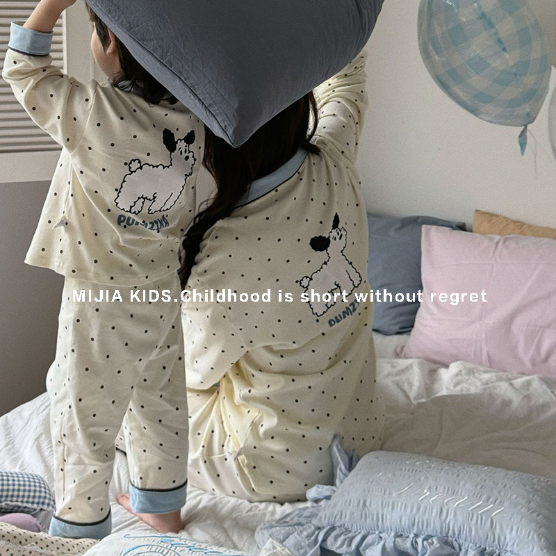 亲子款儿童长袖家居服睡衣套装