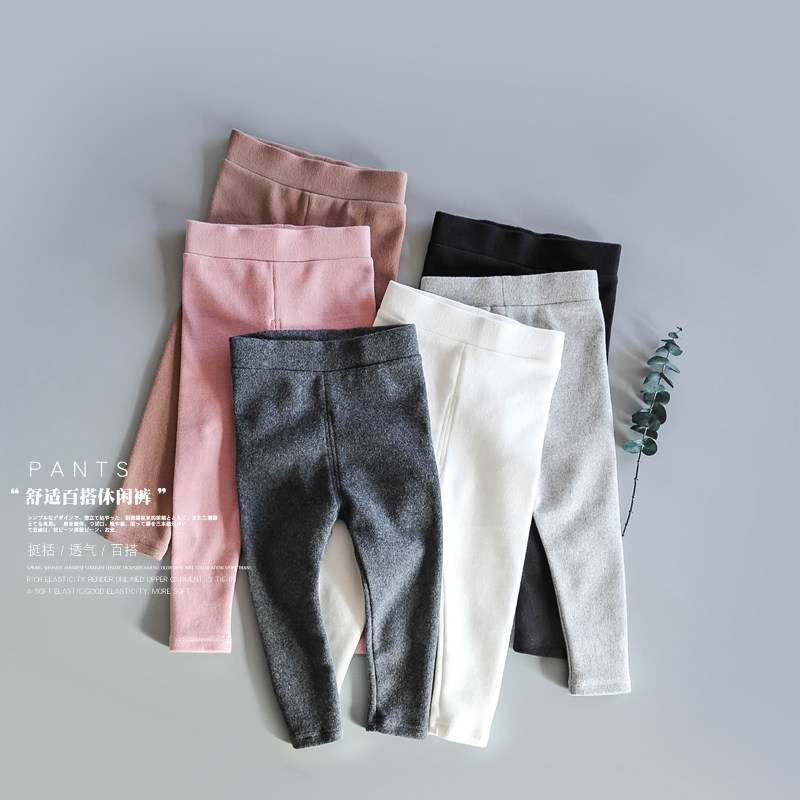 韩系纯色基础  女童裤厚纯棉春秋新款儿童打底裤宝宝裤子柔棉舒适,童装/婴儿装/亲子装,裤子,淘宝优惠券,粉丝福利购,淘宝优惠卷