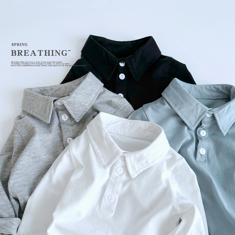 儿童新款四季翻领衬衫 男童宝宝纯棉衬衣柔软长袖T恤 休闲打底衫,童装/婴儿装/亲子装,衬衫,淘宝优惠券,粉丝福利购,淘宝优惠卷