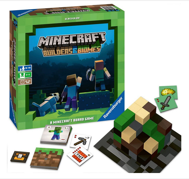 我的世界周边minecraft ip首款桌游当个创世神感受方块乐趣大富翁