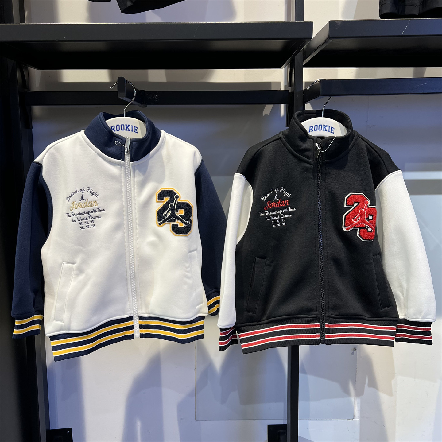 专柜正品乔丹儿童针织棒球服外套