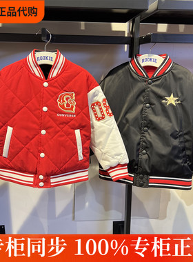 双面穿匡威童装26春季外套新年红款男童女童夹克棒球服CV2612217