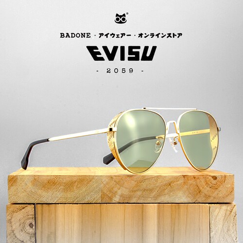 evisu福神太阳镜大框修脸日本