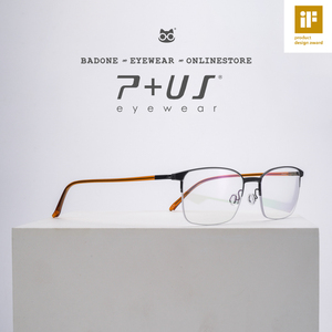 P+US派士NB41近视眼镜半框眼镜框超轻iF金奖专利无螺丝