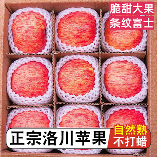 包邮 正宗陕西洛川苹果当季 红富士整箱10斤一级大果礼盒冰糖心脆甜
