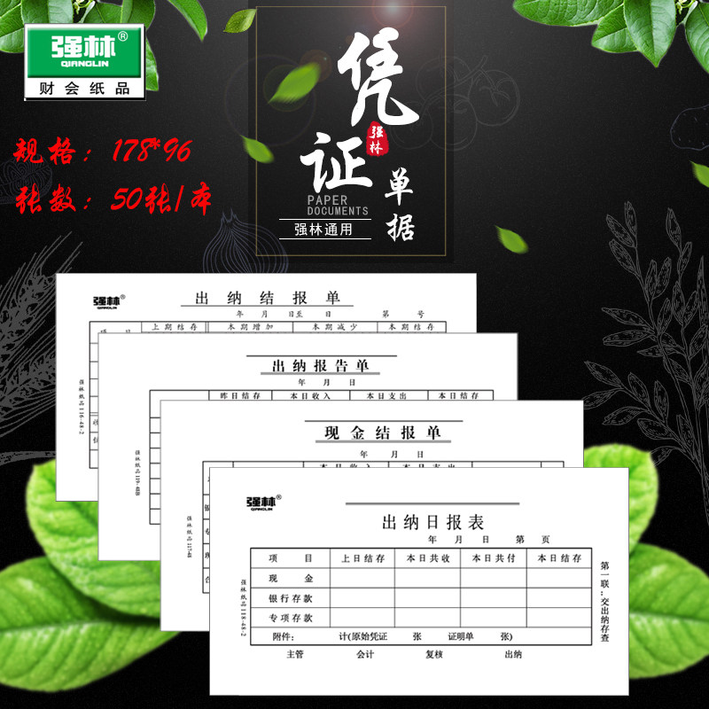 强林正品出纳财务凭证单据日报表