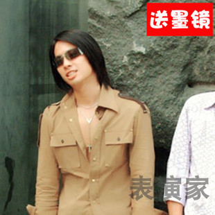 F4流星花园假发男士韩版帅气逼真短发黑直长男生西门假发cos头套