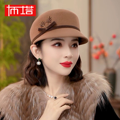 布塔骑士帽出游优雅女秋冬