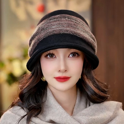 针织羊毛帽子女秋冬高级显脸小