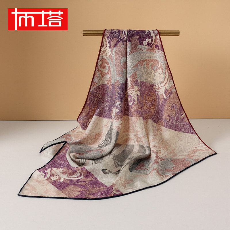 布塔羊毛围巾女士方巾62*62