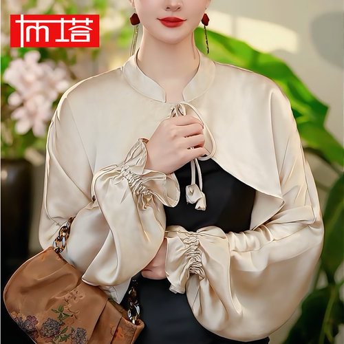 100%桑蚕丝真丝披肩女