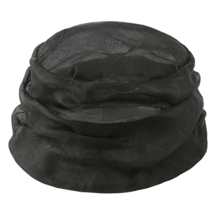 布塔香云纱帽子女四季戴真丝香妃帽遮白发时尚减龄帽子渔夫帽女士