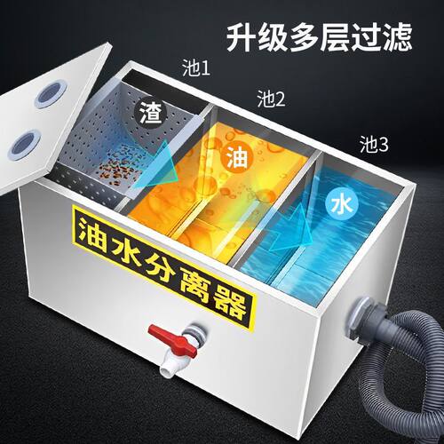 油水分离器不锈钢隔油池厨房餐饮环保商用家用小型污水处理滤油器