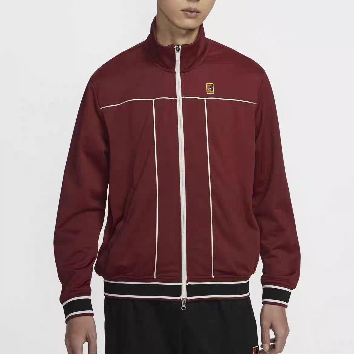 NIKE耐克男子运动休闲网球训练透气宽松立领夹克外套HV8213-677