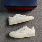 REEBOK锐步CLUB GX3680 VINTAGE男女EVA中底头层牛皮复古板鞋