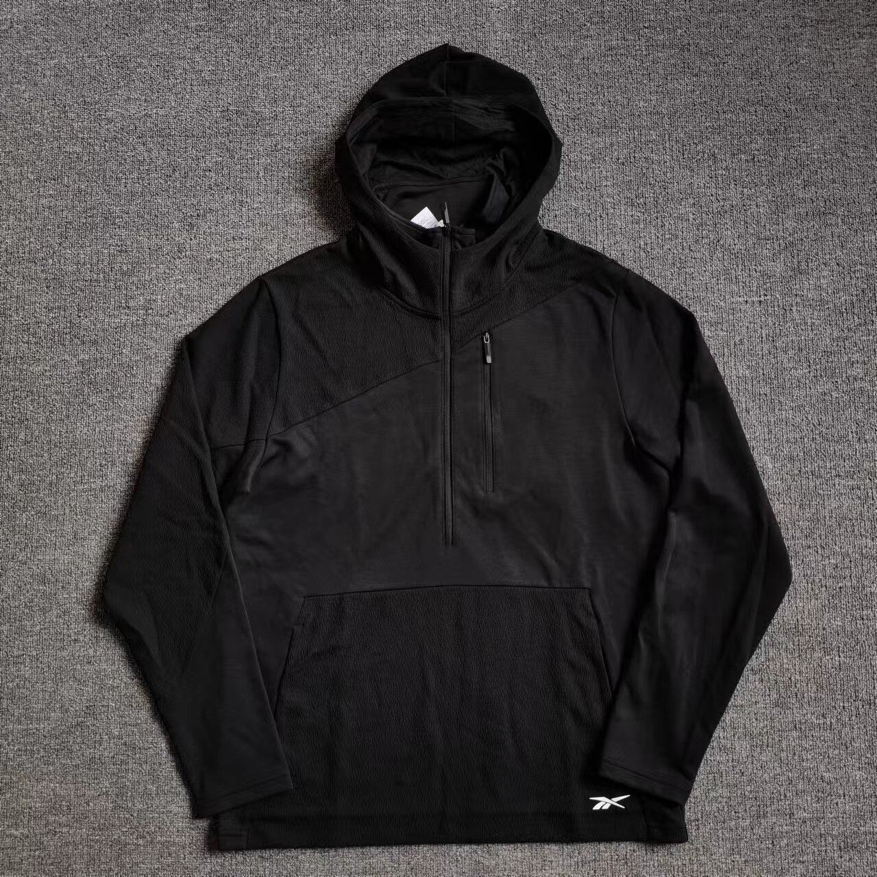 半拉链夹克外套REEBOK连帽男子