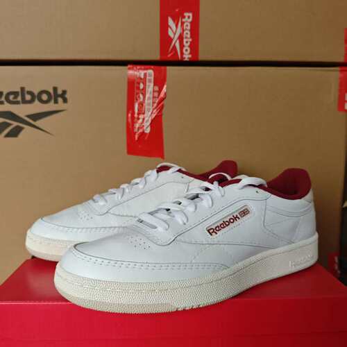 REEBOK锐步男子CLUB C 85二层牛皮经典休闲板鞋 100032972