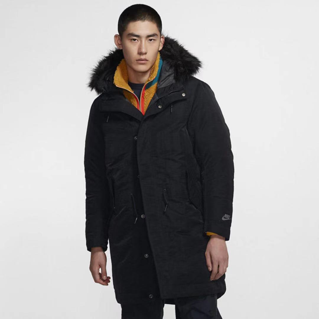 nike耐克新款中长款连帽羽绒服