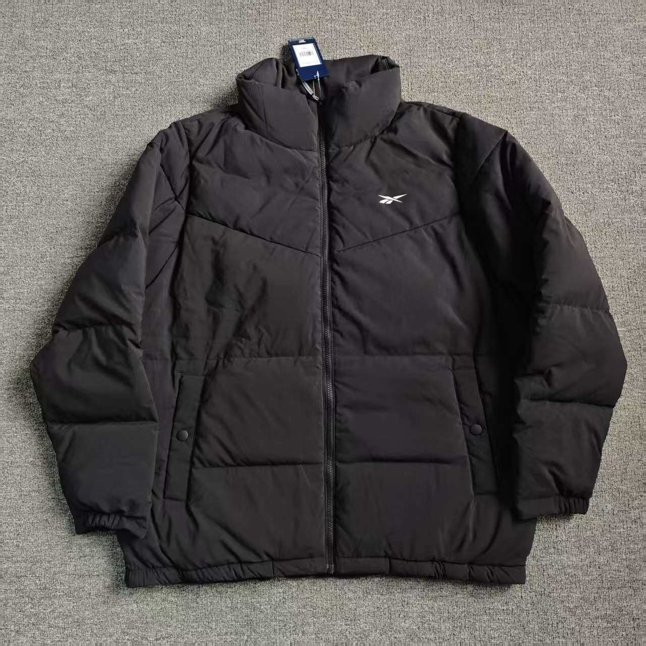 REEBOK锐步男子短款宽松立领鸭绒运动羽绒服HS3887