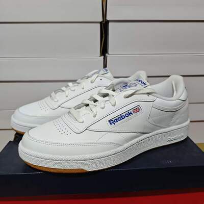 REEBOK锐步男子CLUB C 85二层牛皮经典休闲板鞋 100000158