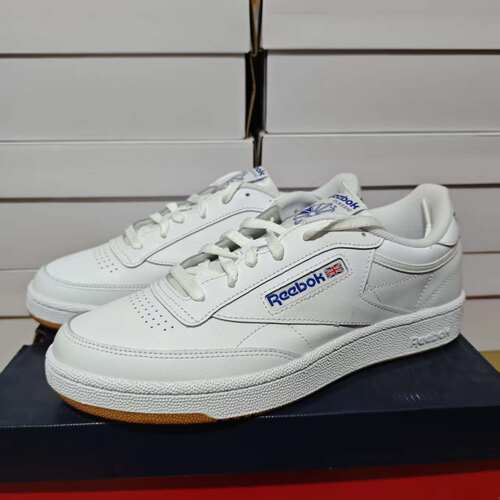 REEBOK锐步男子CLUB C 85二层牛皮经典休闲板鞋 100000158