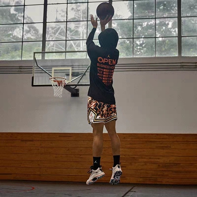 男子休闲篮球连帽速干透气短袖