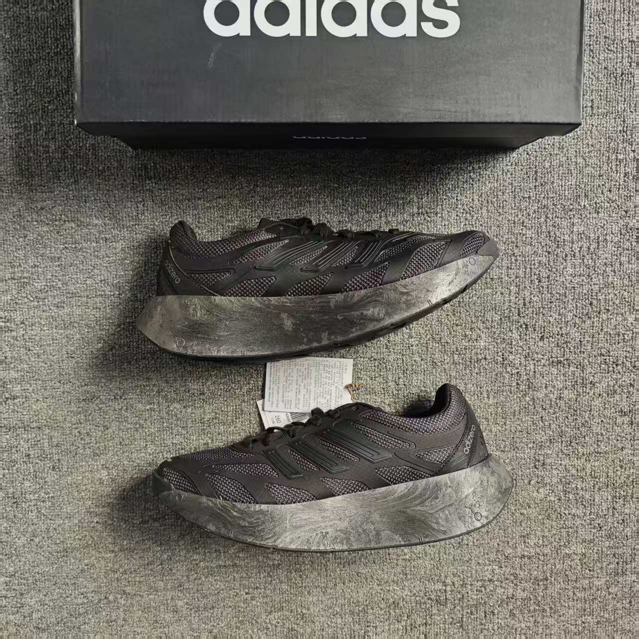 ADIDAS阿迪达斯男女黑武士厚底增高ADIZERO ARUKU跑步鞋JH7772 - 实物图