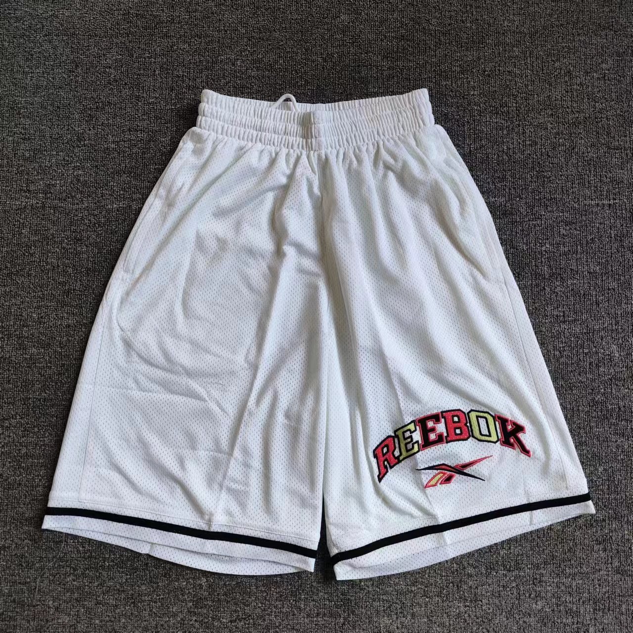 REEBOK锐步男子篮球双层网眼刺绣LOGO篮球短裤GP2444