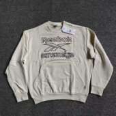 Reebok锐步ememelge联名男子圆领刺绣大LOGO套头毛圈卫衣HA7168