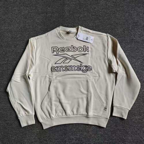 Reebok锐步ememelge联名男子圆领刺绣大LOGO套头毛圈卫衣HA7168