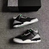 Jordan CT8532 乔3 Air 黑绿 AJ3 男子中帮复古休闲篮球鞋 031
