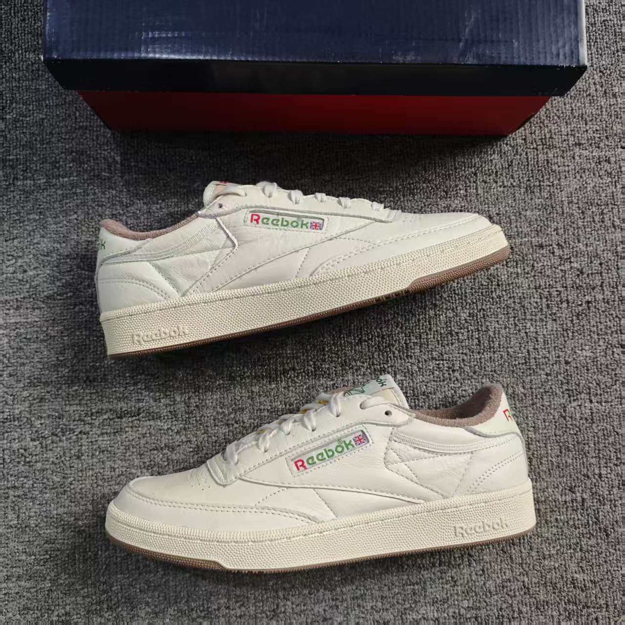 REEBOK锐步CLUB C 85 VINTAGE男女EVA中底头层牛皮复古板鞋GZ5161