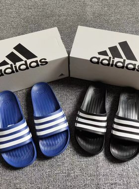 Adidas阿迪达斯男女澡堂拖三条纹轻便运动沙滩凉拖鞋G15890G14309