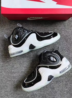 Nike/耐克男子AIR PENNY2哈达威漆皮中帮缓震篮球鞋DV0817-001