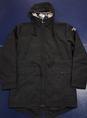 Reebok 锐步 男子连帽加绒保暖防风大衣拉链棉服外套GQ4929GQ4930