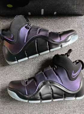 Nike LeBron 4 詹姆斯4代篮球鞋 LBJ 四代茄子紫 FN6251-001