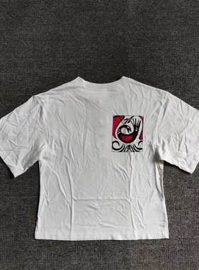 REEBOK锐步PYER MOSS男女联名走秀短款纯棉印花短袖T恤 GE4167