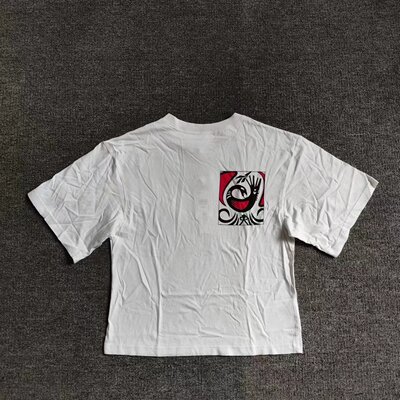 REEBOK锐步PYER MOSS男女联名走秀短款纯棉印花短袖T恤 GE4167