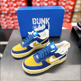 Nike AirForce 1 AF1 x UNDEFEATED空军一号蓝黄鳄鱼纹DM8462-400