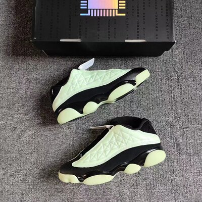 黑绿夜光光棍节篮球鞋