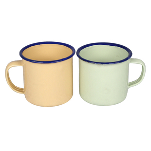 搪瓷杯经典怀旧水杯纯铁老式复古茶缸子无盖搪瓷杯马克杯酒杯水杯