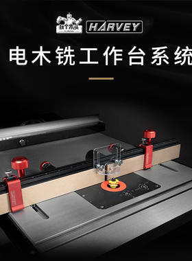 海威电木铣倒装台修边雕刻机改装豪华铸铁靠山工作台锯附件RT685