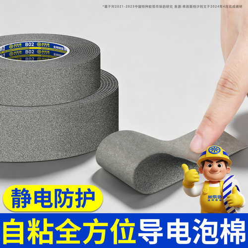 米乐奇全方位导电泡棉条自粘